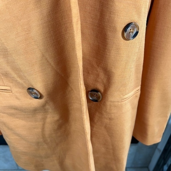 Asos Oversized Blazer With Shoulder Pads In Yellow Gold - Picture 5 of 15